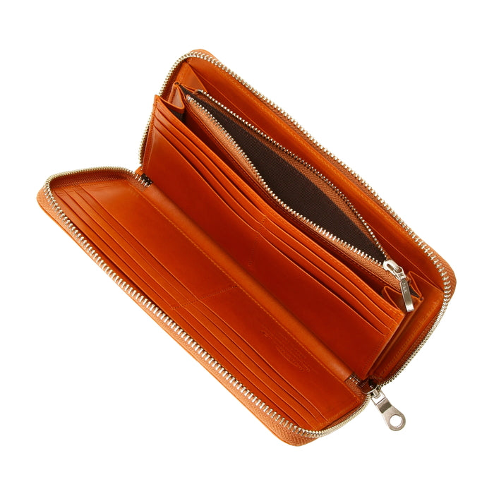 leathertone|栃木レザー ラウンドファスナー長財布 日本製