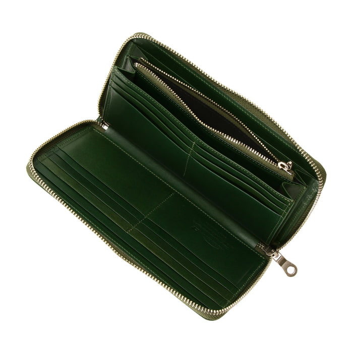 leathertone|栃木レザー ラウンドファスナー長財布 日本製