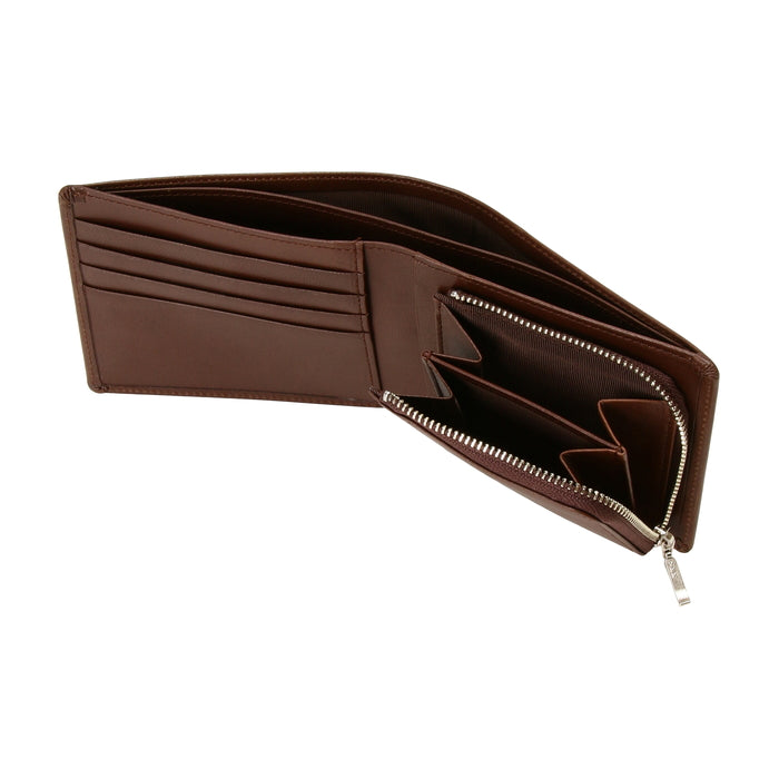 leathertone|栃木レザー L字ファスナー小銭入れ付き 2つ折り財布 日本製