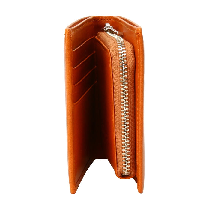 leathertone|栃木レザー L字ファスナー小銭入れ付き 2つ折り財布 日本製