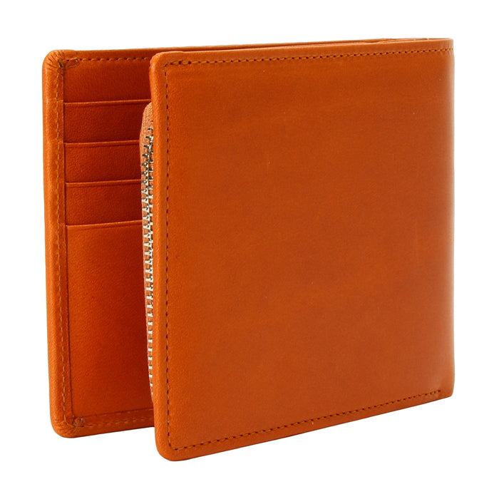 leathertone|栃木レザー L字ファスナー小銭入れ付き 2つ折り財布 日本製