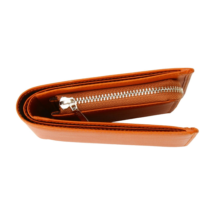 leathertone|栃木レザー L字ファスナー小銭入れ付き 2つ折り財布 日本製