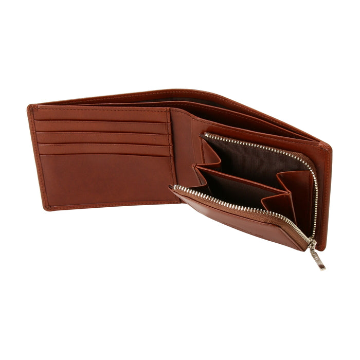 leathertone|栃木レザー L字ファスナー小銭入れ付き 2つ折り財布 日本製