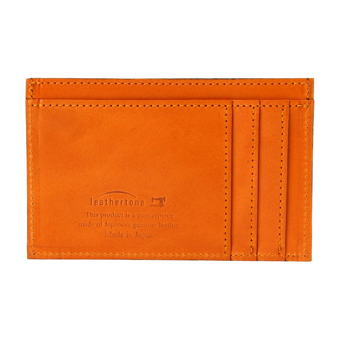 leathertone|栃木レザー グレンチェック型押し フラグメントケース 日本製
