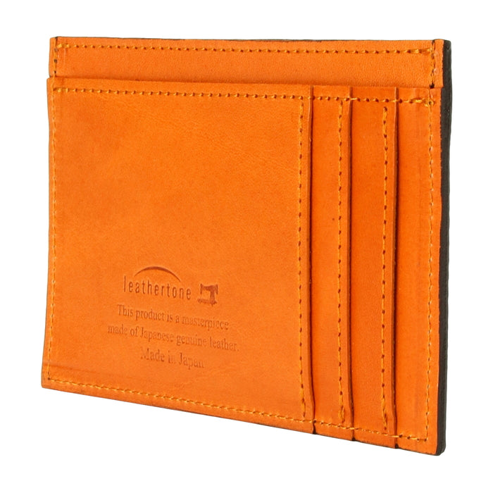 leathertone|栃木レザー グレンチェック型押し フラグメントケース 日本製