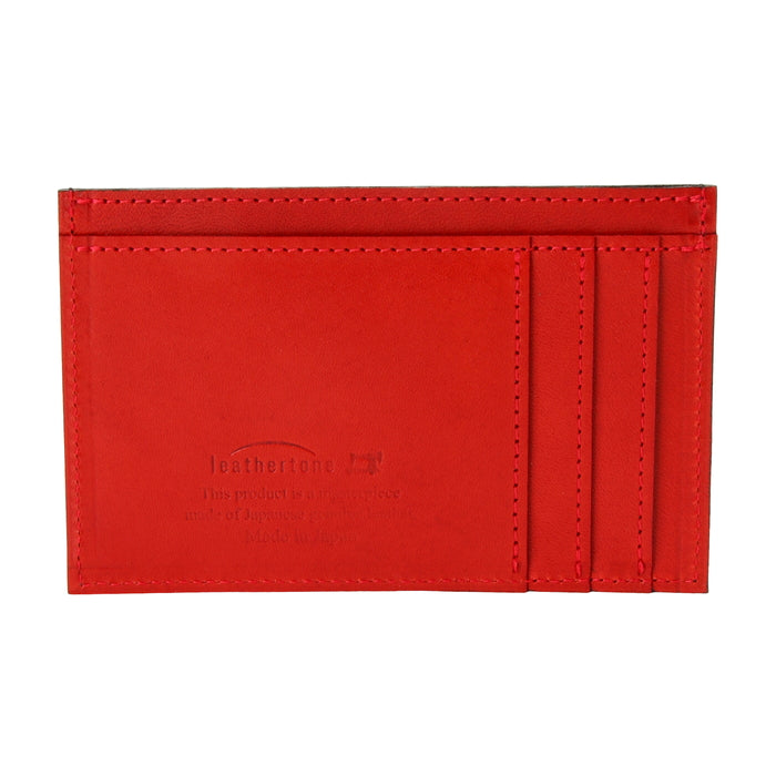 leathertone|栃木レザー グレンチェック型押し フラグメントケース 日本製