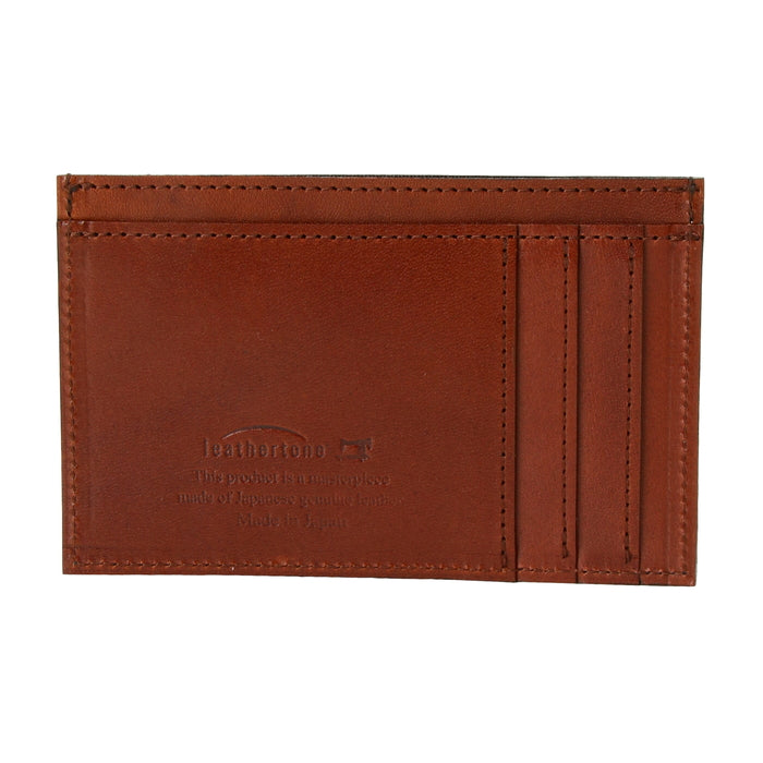 leathertone|栃木レザー グレンチェック型押し フラグメントケース 日本製