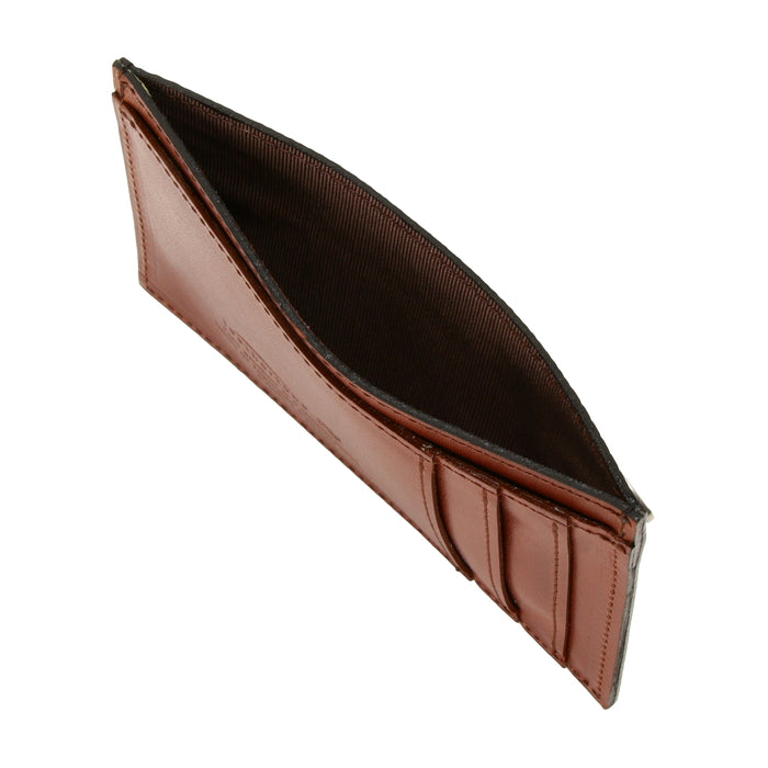 leathertone|栃木レザー グレンチェック型押し フラグメントケース 日本製
