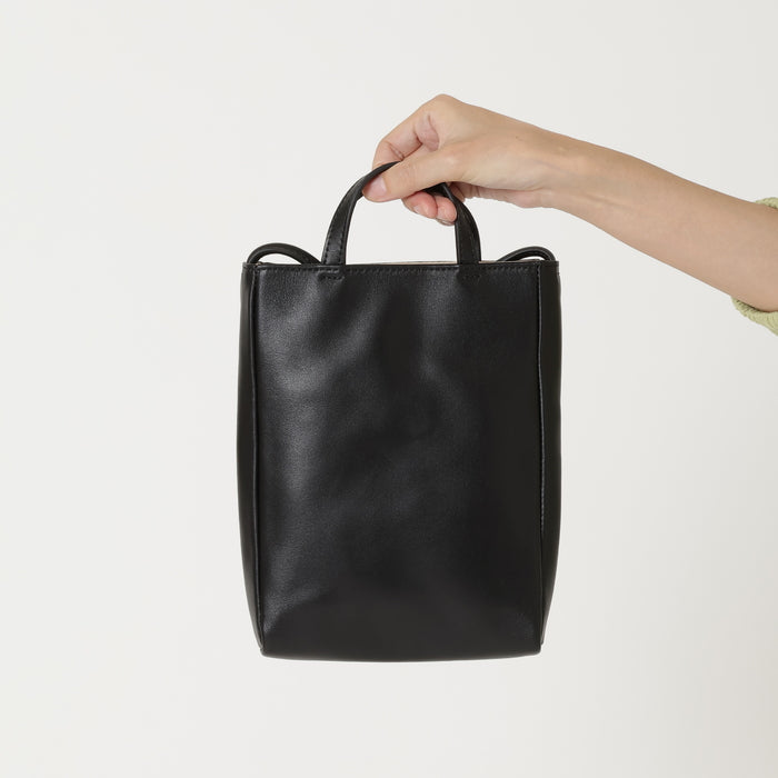 leathertone|手提げハンドル付ワンマイルポーチ ミニショルダーバッグ