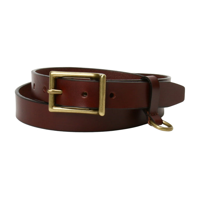 leathertone|栃木レザーサマーオイルベルト 25mm幅 Dかん付ギャリソンバックル