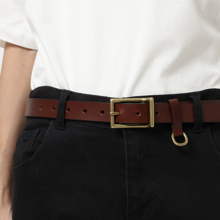 leathertone|栃木レザーサマーオイルベルト 25mm幅 Dかん付ギャリソンバックル