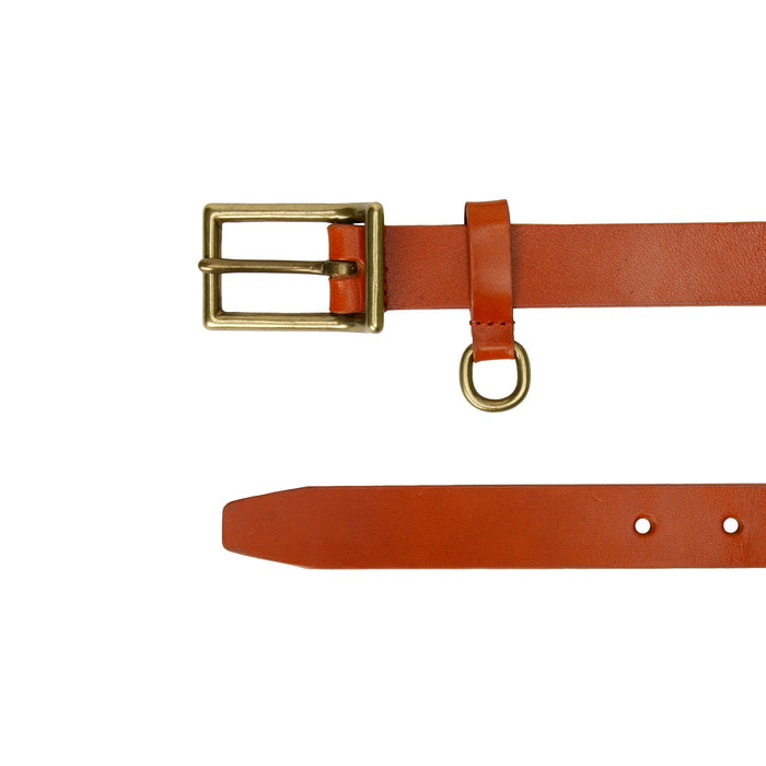 leathertone|栃木レザーサマーオイルベルト 25mm幅 Dかん付ギャリソンバックル