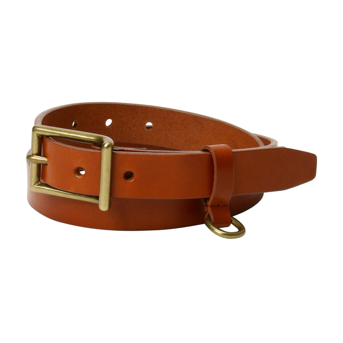 leathertone|栃木レザーサマーオイルベルト 25mm幅 Dかん付ギャリソンバックル