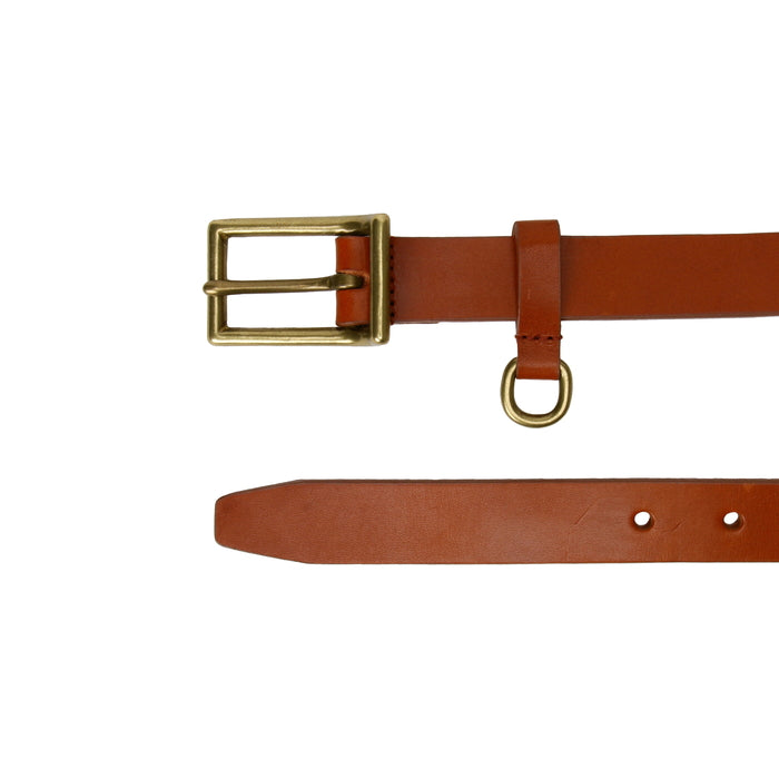 leathertone|栃木レザーサマーオイルベルト 25mm幅 Dかん付ギャリソンバックル