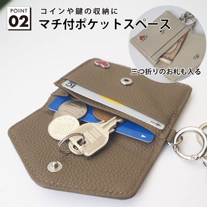leathertone｜天然石シリーズ　小物入れ付定期入れ