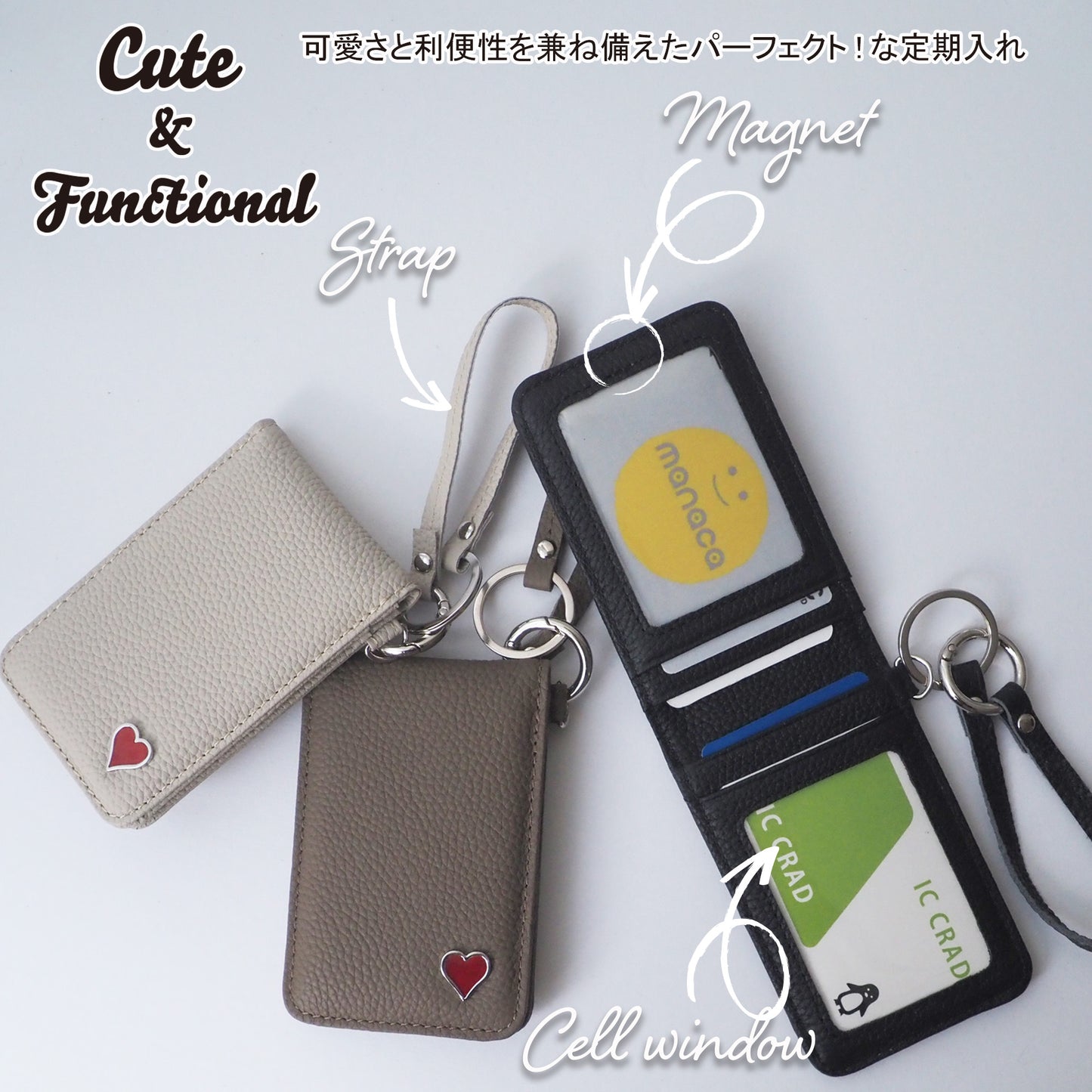 leathertone｜天然石シリーズ　二つ折り定期入れ
