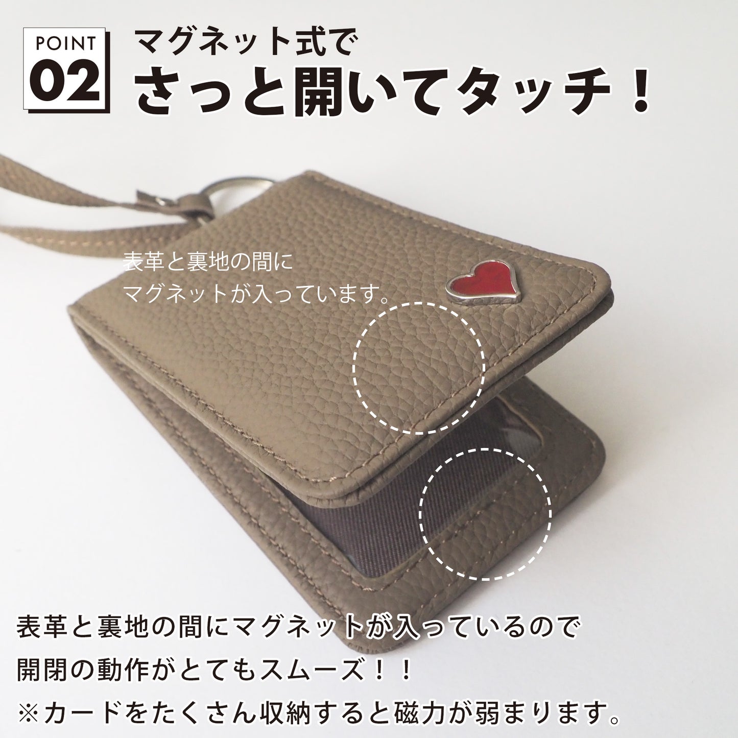 leathertone｜天然石シリーズ　二つ折り定期入れ