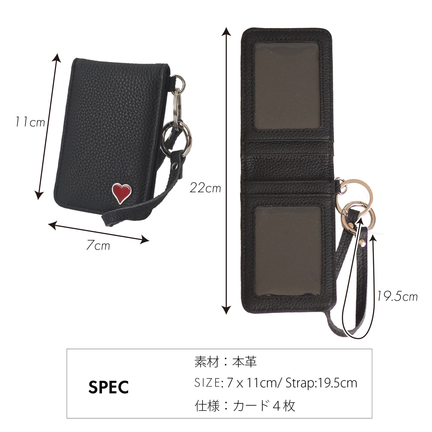 leathertone｜天然石シリーズ　二つ折り定期入れ