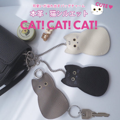 leathertone｜neko neko neko シリーズ クロシェ型キーケース