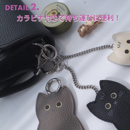 leathertone｜neko neko neko シリーズ クロシェ型キーケース