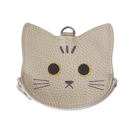 leathertone｜neko neko neko シリーズ フェイス型ミニポーチ