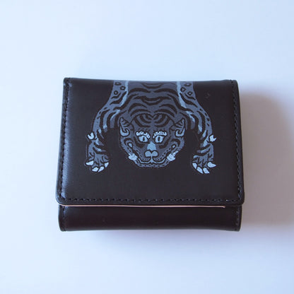 leathertone｜チベタンタイガープリントヌメ革三つ折り財布