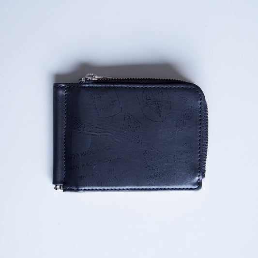 leathertone｜ベトナムZIPPO柄ヌメ革札ばさみ